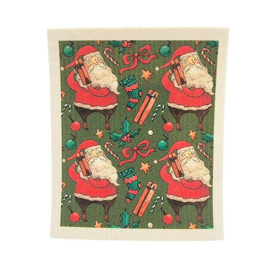 Santa gifts Pattern Swedish Dishcloth - Christmas Decor