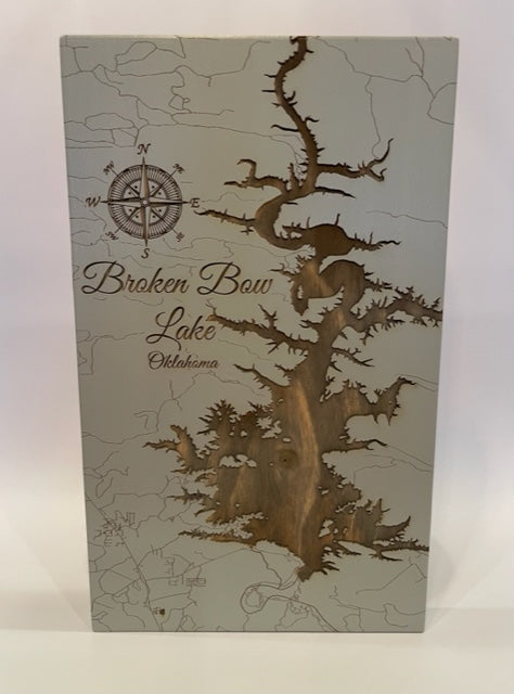 Broken Bow Lake Wood Map