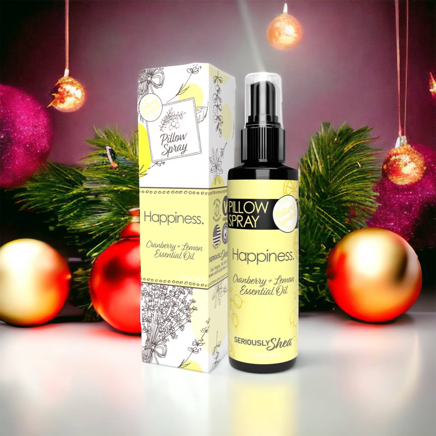 Best Seller! Happiness Pillow Spray - Cranberry + Lemon