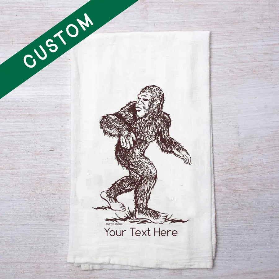 Sasquatch Flour Sack Tea Towel